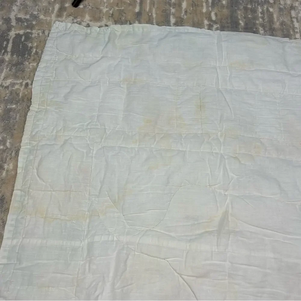 Vintage Handmade Elephant Gingham Baby Crib Yellow Green Quilt 45